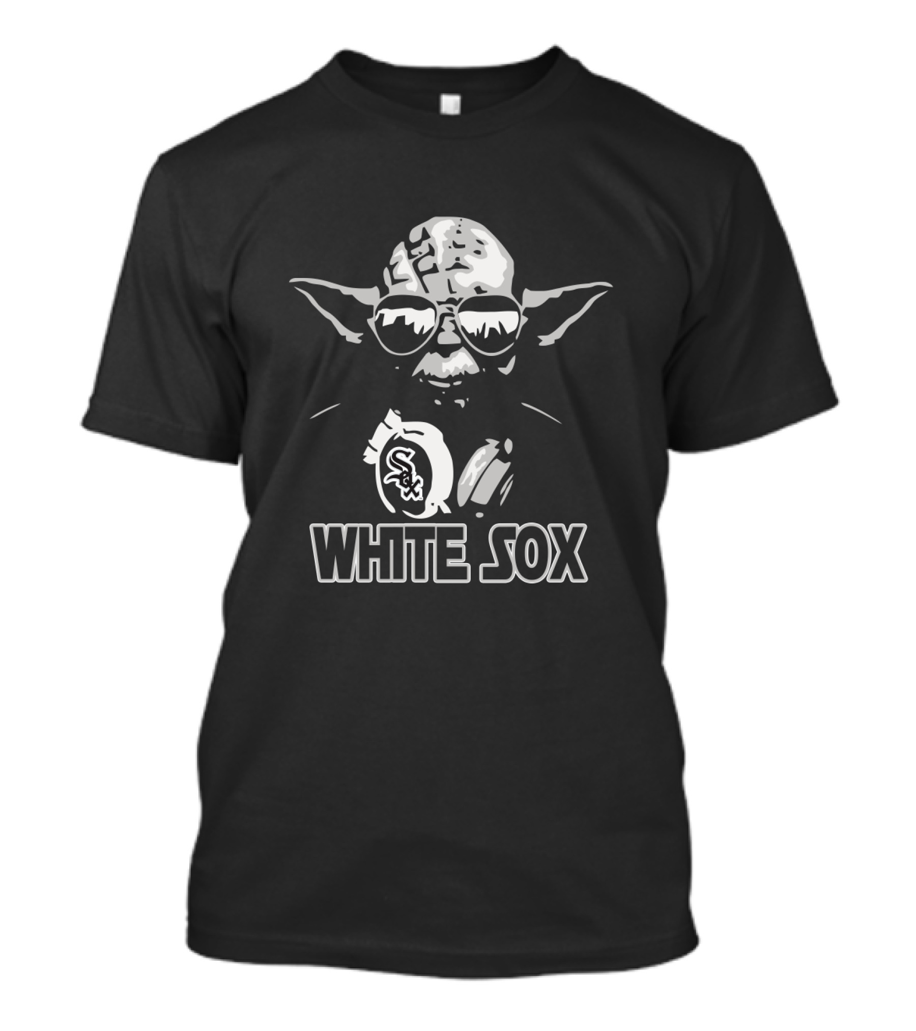 Yoda Star Wars White Sox Fans With Sunglasses Chicago Baseball T-Shirt