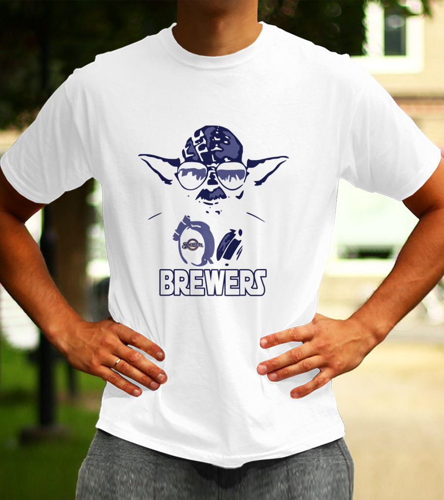 Yoda Milwaukee Brewers Star Wars Fans Iconic Mashup T-Shirt