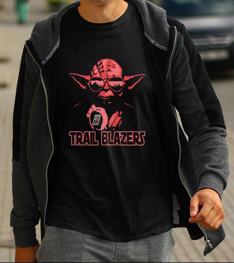 Yoda Star Wars Portland Trail Blazers Fan Style T-Shirt