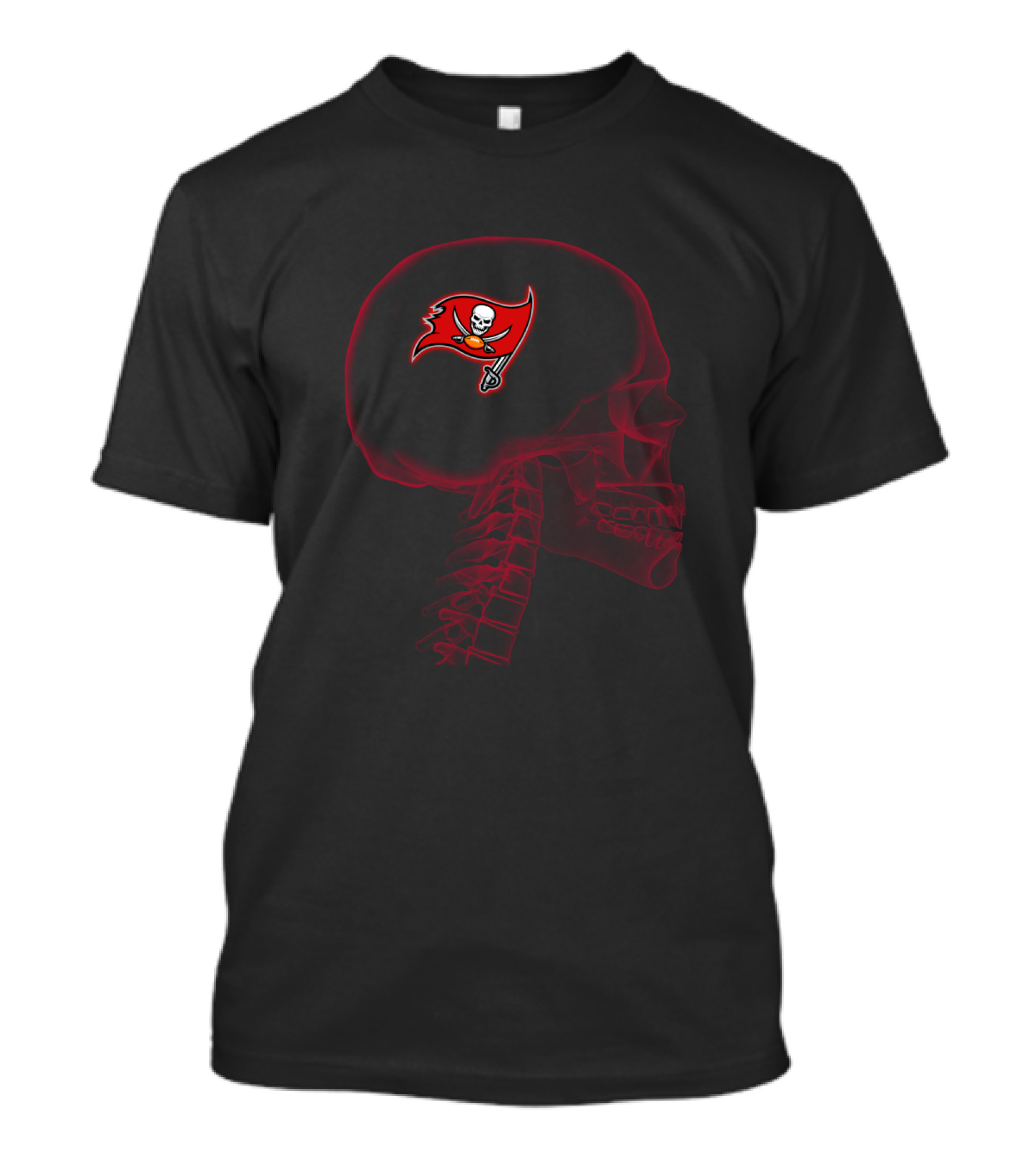 Tampa Bay Buccaneers Halloween Skull Brain T-Shirt