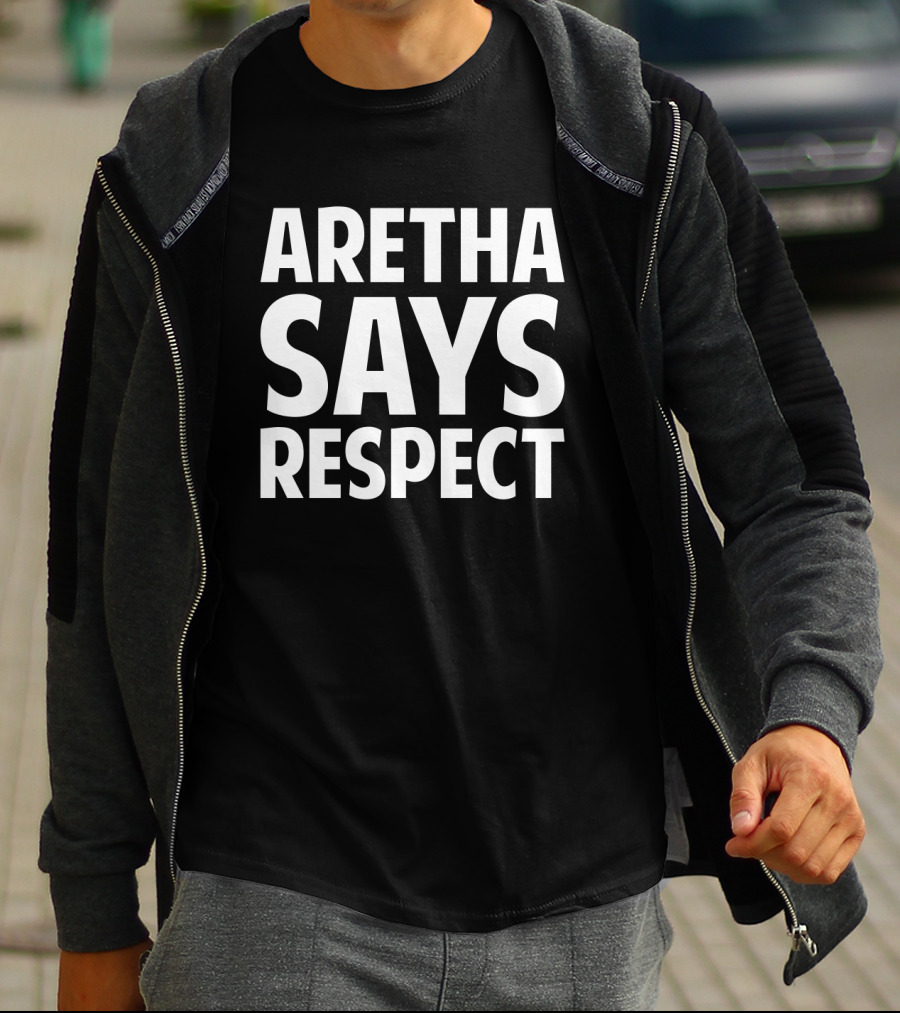 Aretha Franklin Song Tribute Respect Quote Text T-Shirt