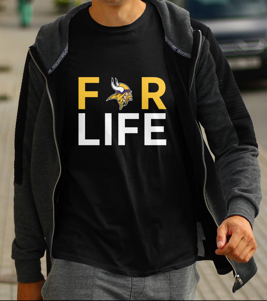 For Life Minnesota Vikings Fans With Iconic Helmet T-Shirt