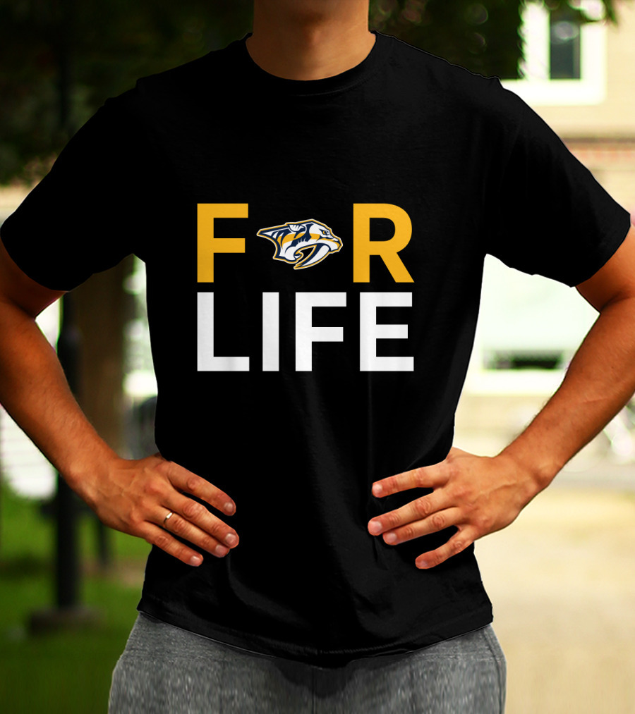 Nashville Predators Logo For Life Fan T-Shirt