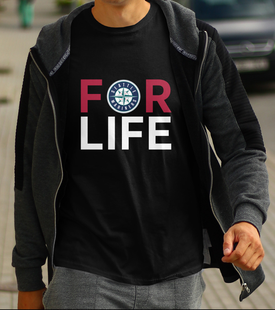 For Life Seattle Mariners Fans Logo Iconic Baseball Team Supporters T-Shirt
