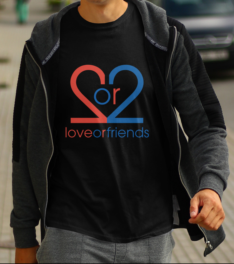 Loveorfriends Heart Symbol Text T-Shirt