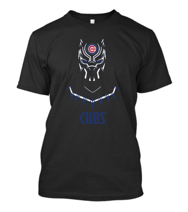 Chicago Cubs Black Panther Mask Face Cubs Fans Iconic T-Shirt