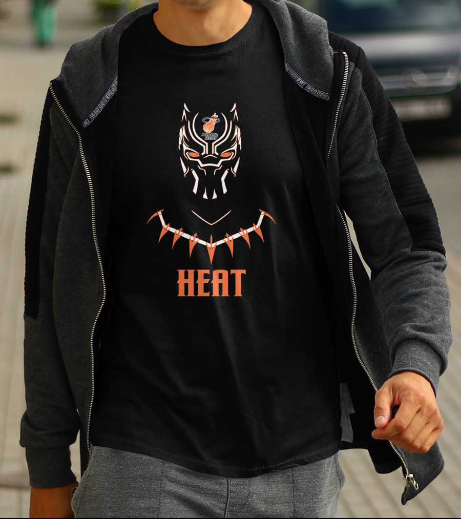 Black Panther Miami Heat Fan Mashup T-Shirt