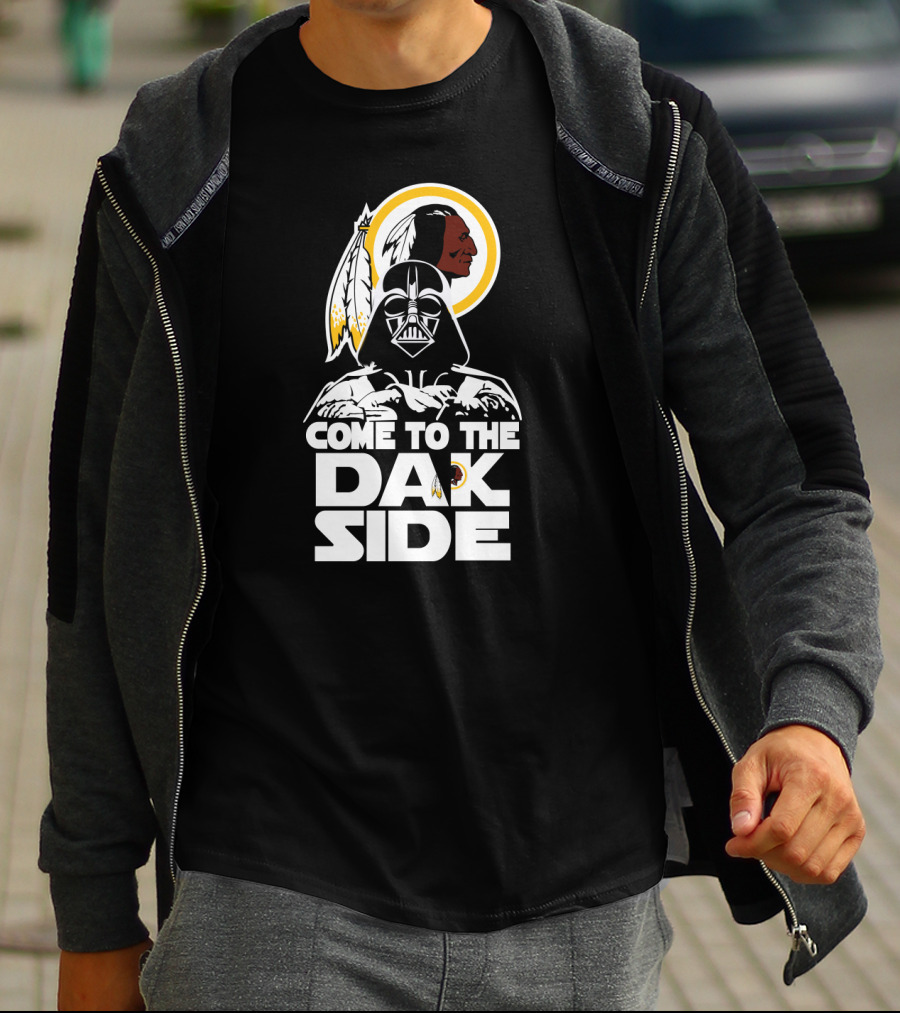 Come To The Dak Side Darth Vader Washington Redskins Fans T-Shirt