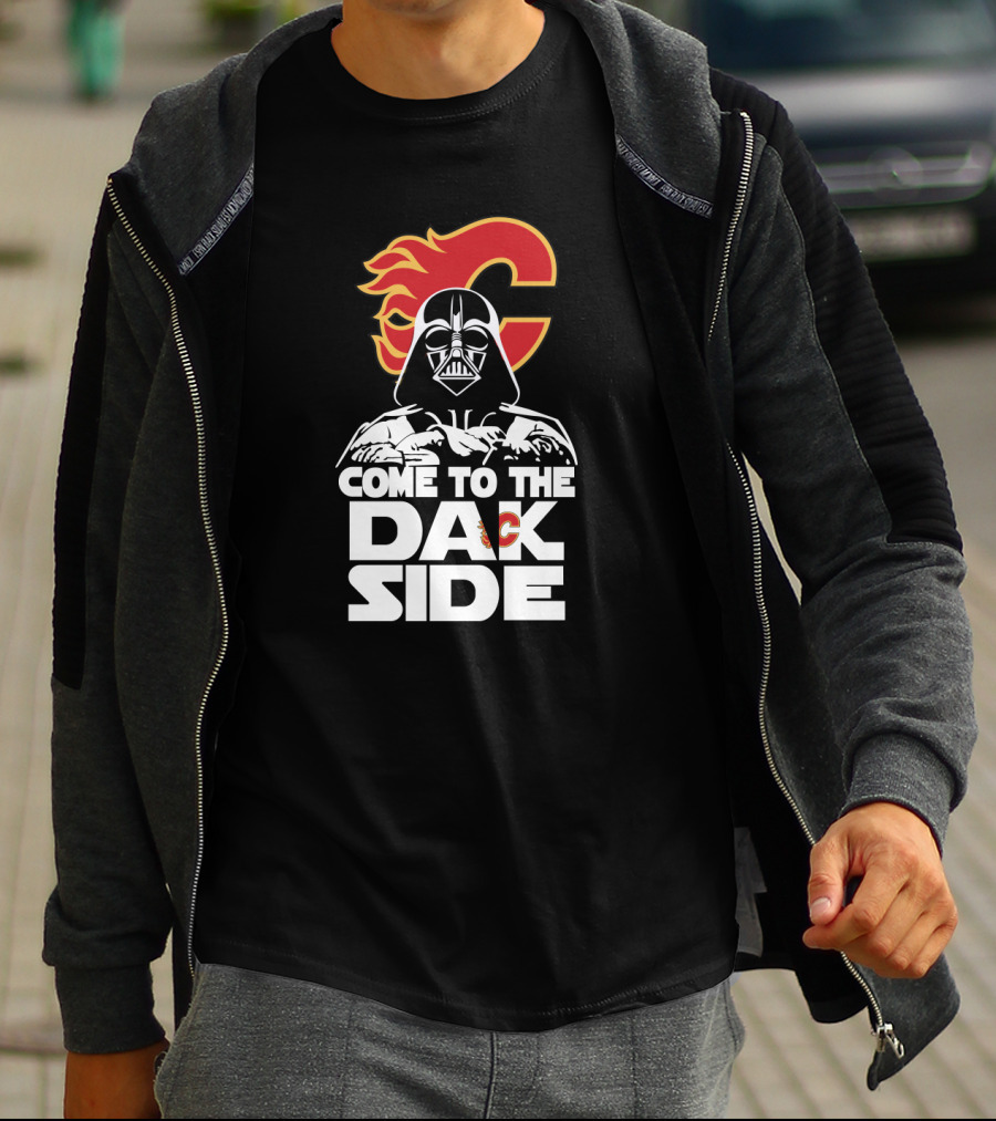 Come To The Dark Side Darth Vader Calgary Flames Fans T-Shirt