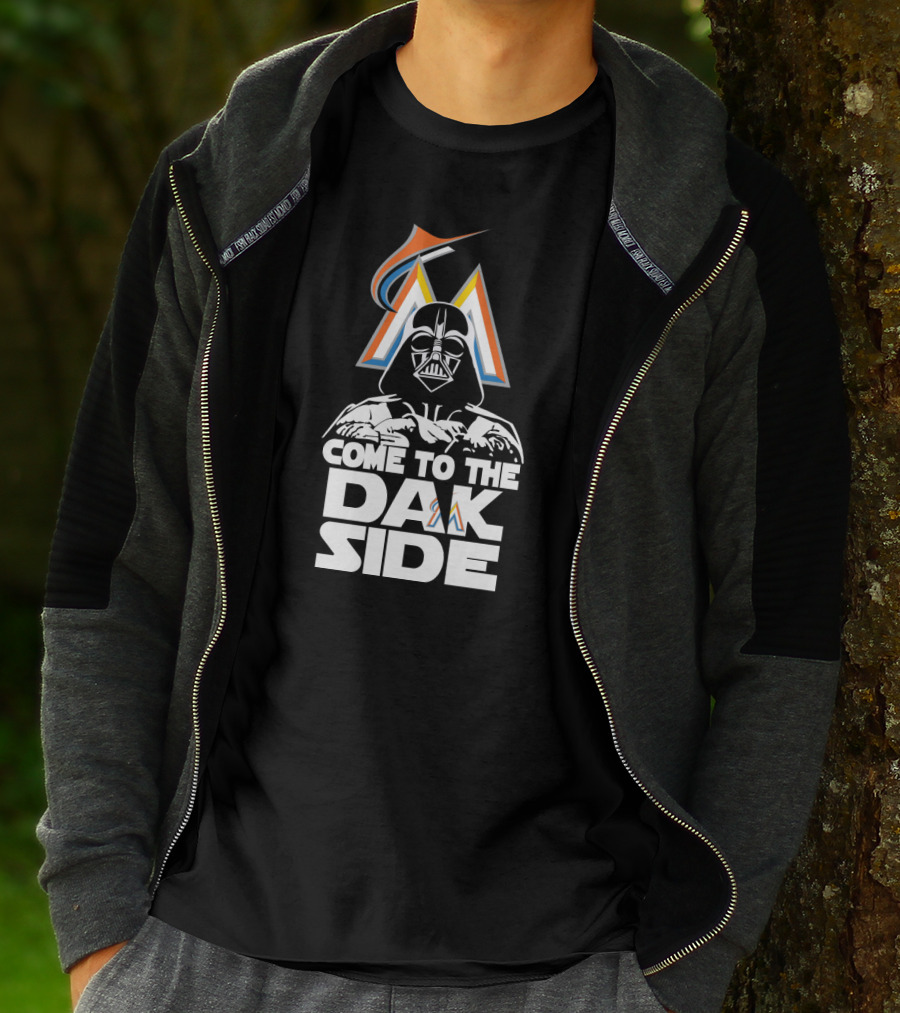 Come To The Dark Side Darth Vader Miami Marlins Fans T-Shirt