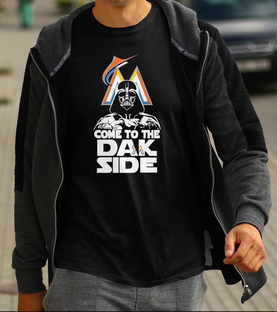 Come To The Dark Side Darth Vader Miami Marlins Fans T-Shirt