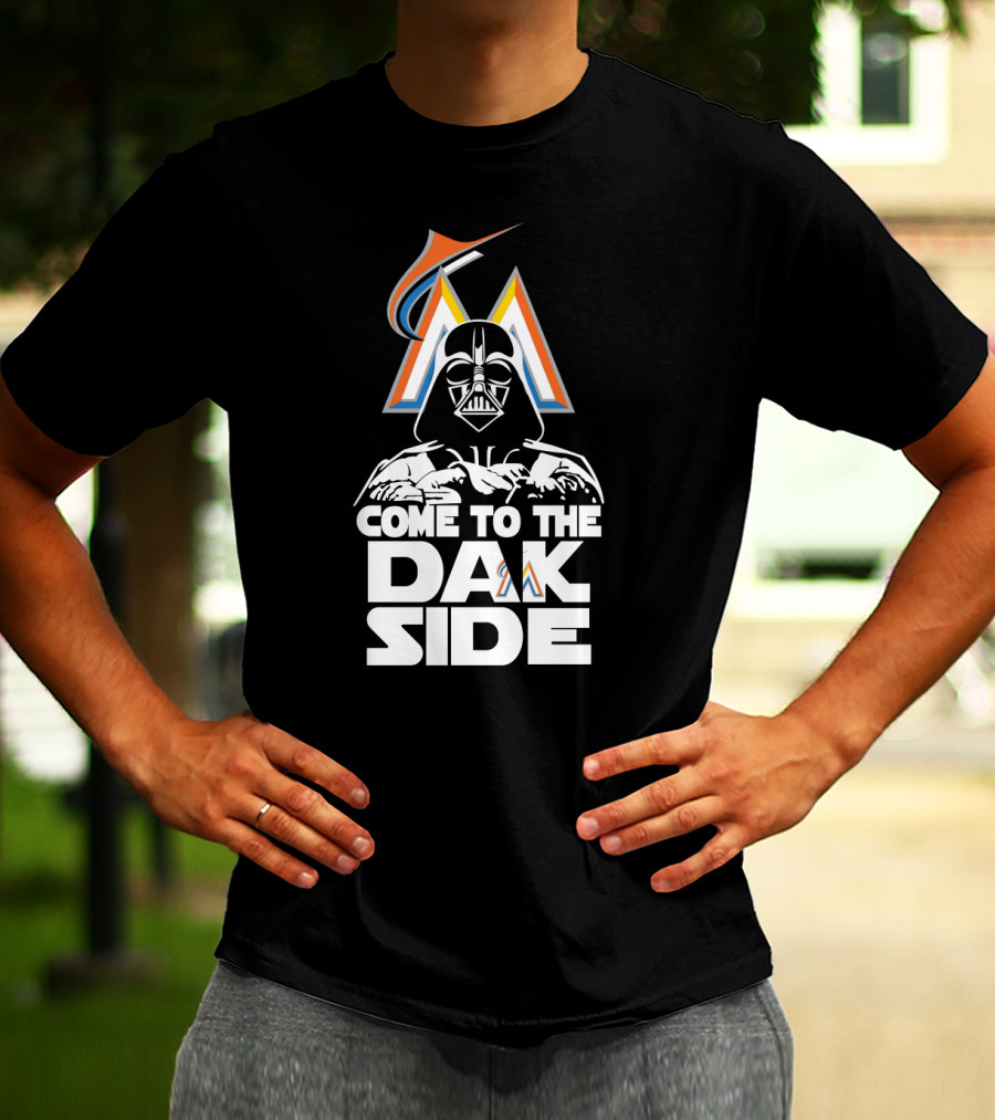 Come To The Dark Side Darth Vader Miami Marlins Fans T-Shirt