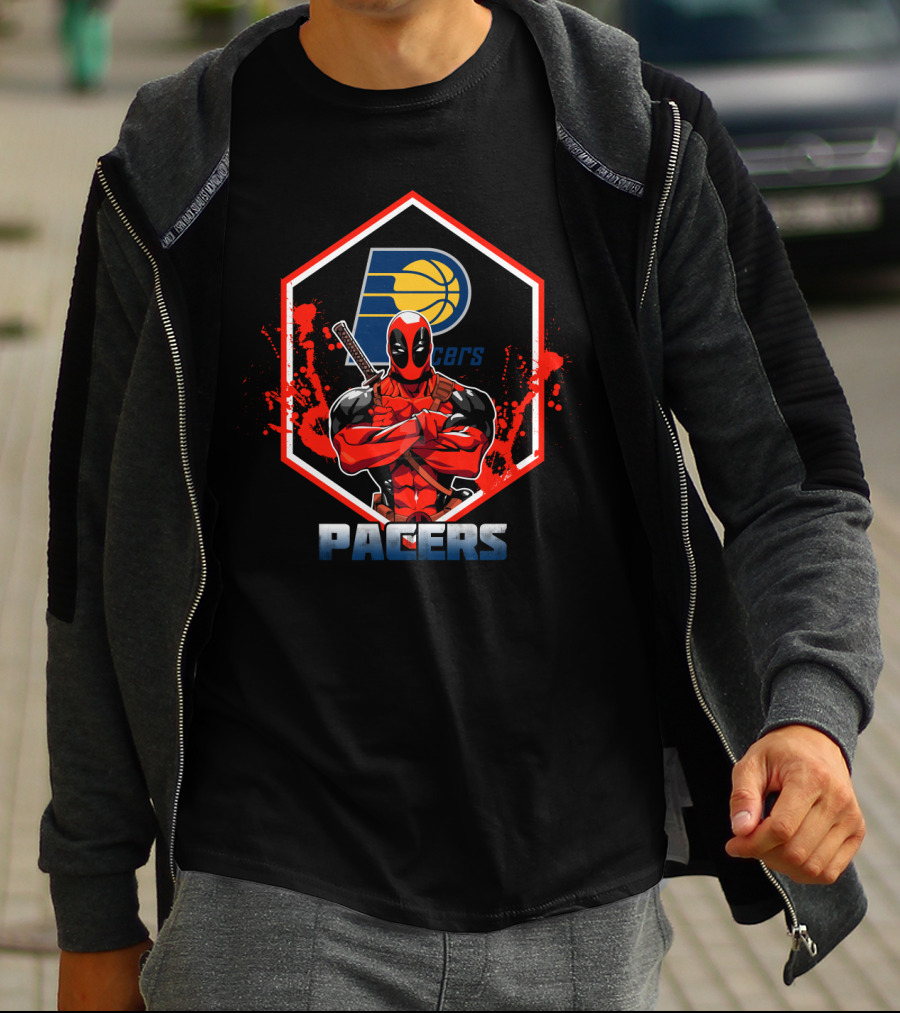 Deadpool Indiana Pacers Logo Crossover T-Shirt