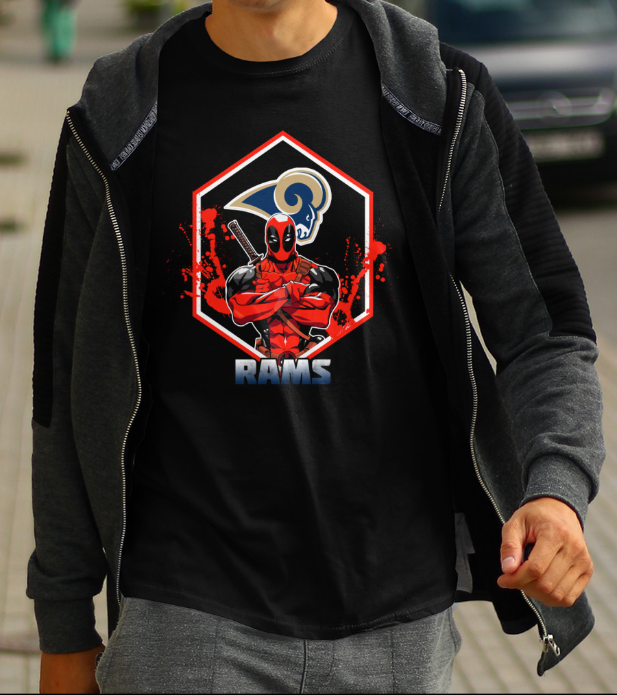 Deadpool Rams Fans Los Angeles Collaboration T-Shirt