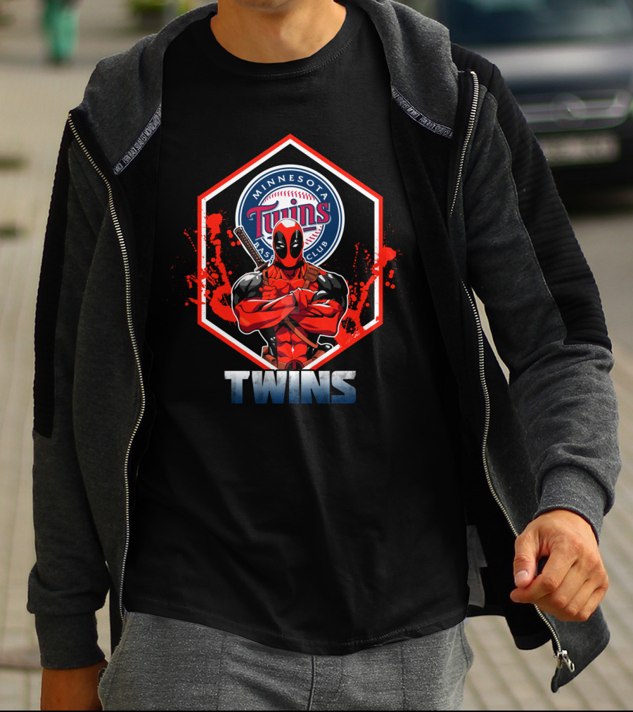 Minnesota Twins Baseball Club Deadpool Crossover Twins T-Shirt