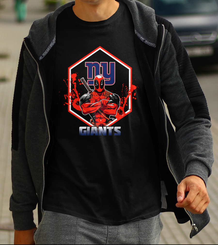 Deadpool Ny Giants T-Shirt