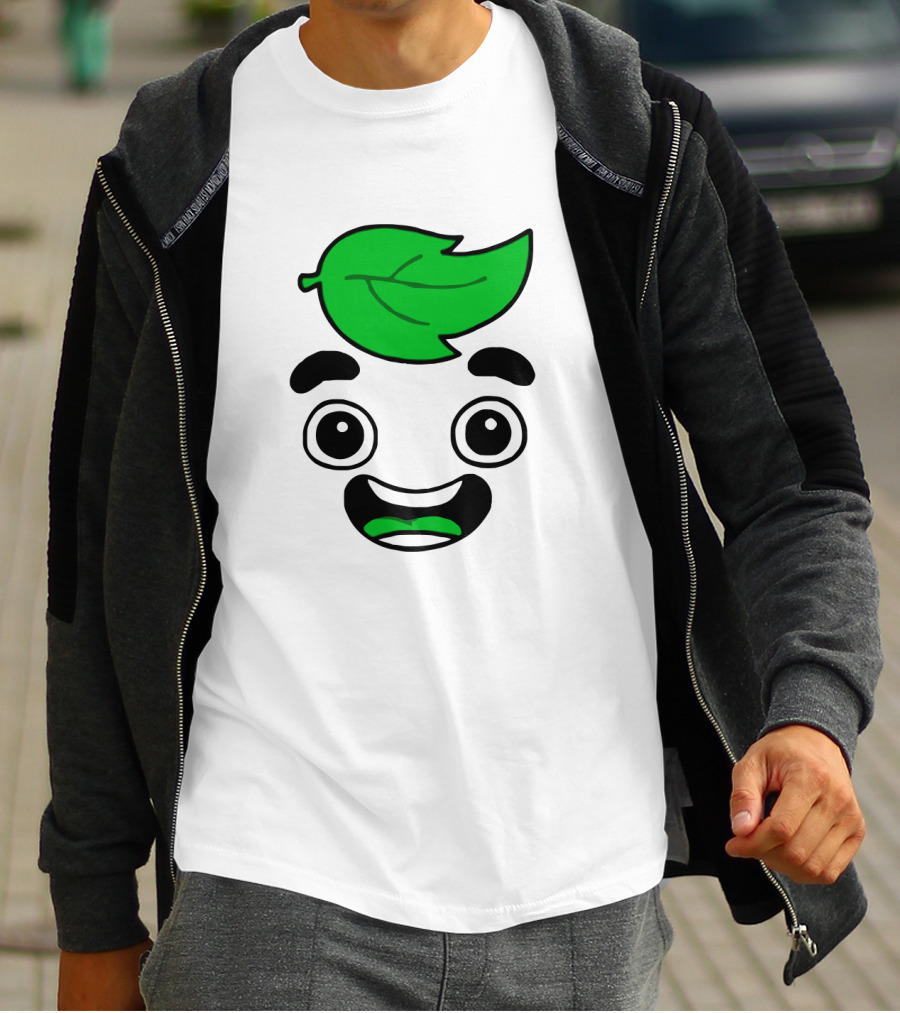 Guava Juice Leaf Head Character Face T-Shirt