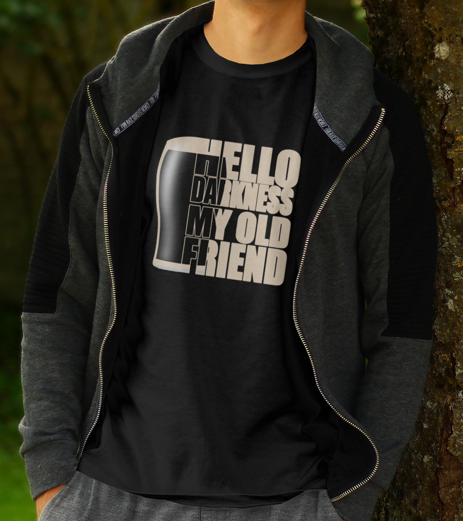 Hello Darkness My Old Friend Beer Glass T-Shirt