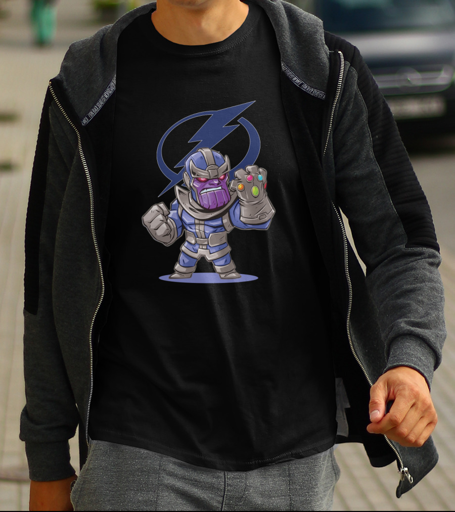 Thanos Tampa Bay Lightning Crossover Avengers Fans Marvel Infinity Gauntlet T-Shirt