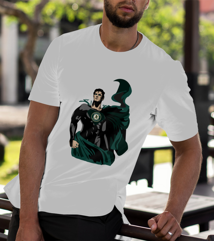Oakland Athletics Superhero Emblem Combination T-Shirt