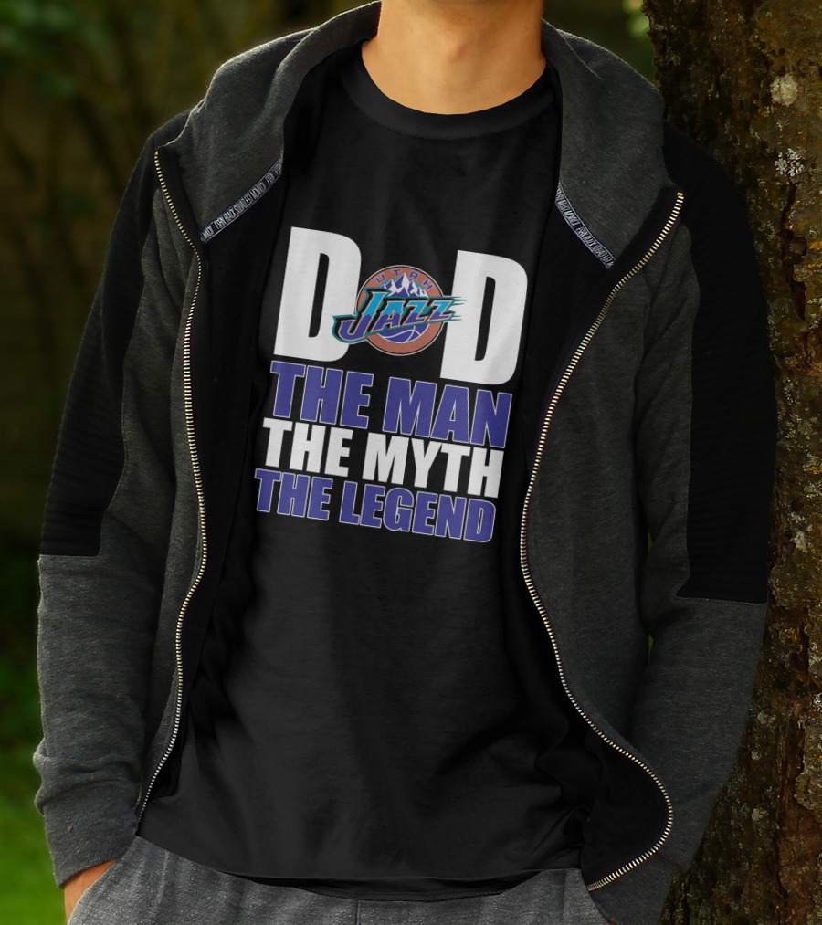 Utah Jazz Dad The Man The Myth The Legend Father's Day T-Shirt