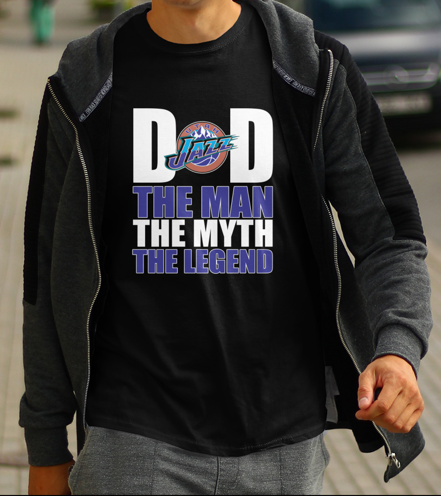 Utah Jazz Dad The Man The Myth The Legend Father's Day T-Shirt