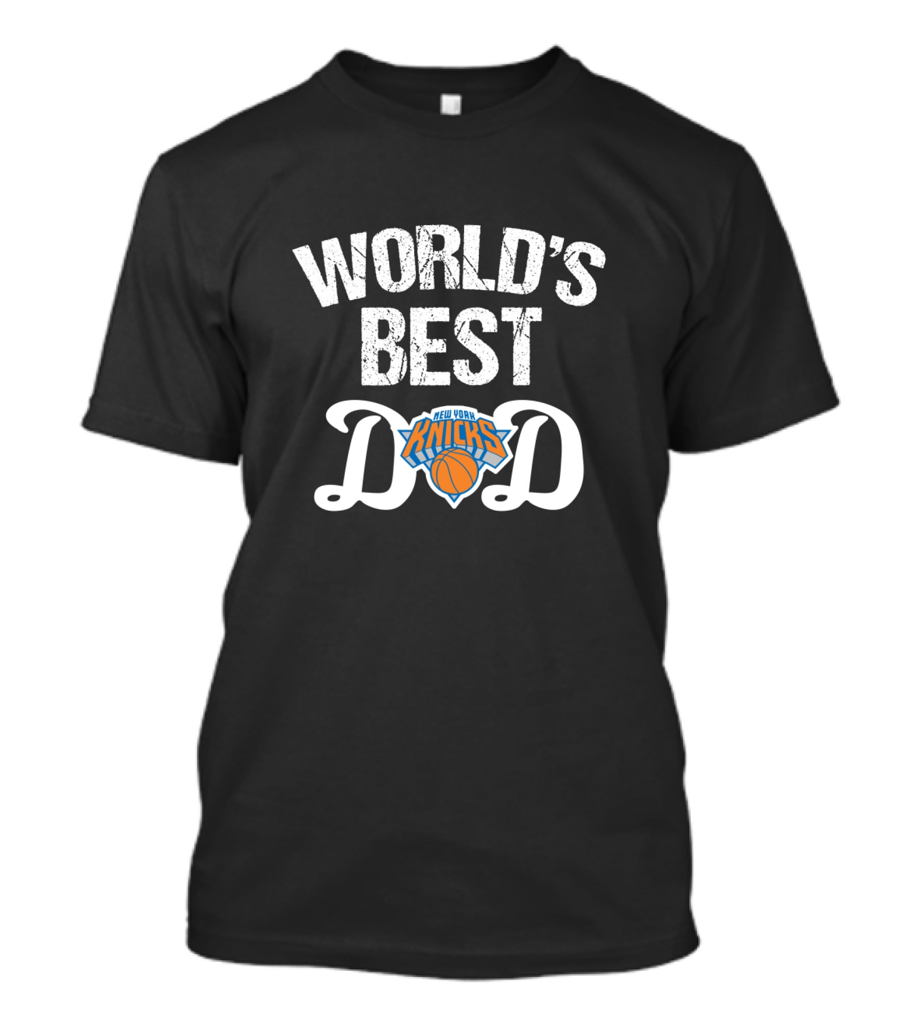 World's Best New York Knicks Dad Father's Day Basketball Fan Tribute T-Shirt