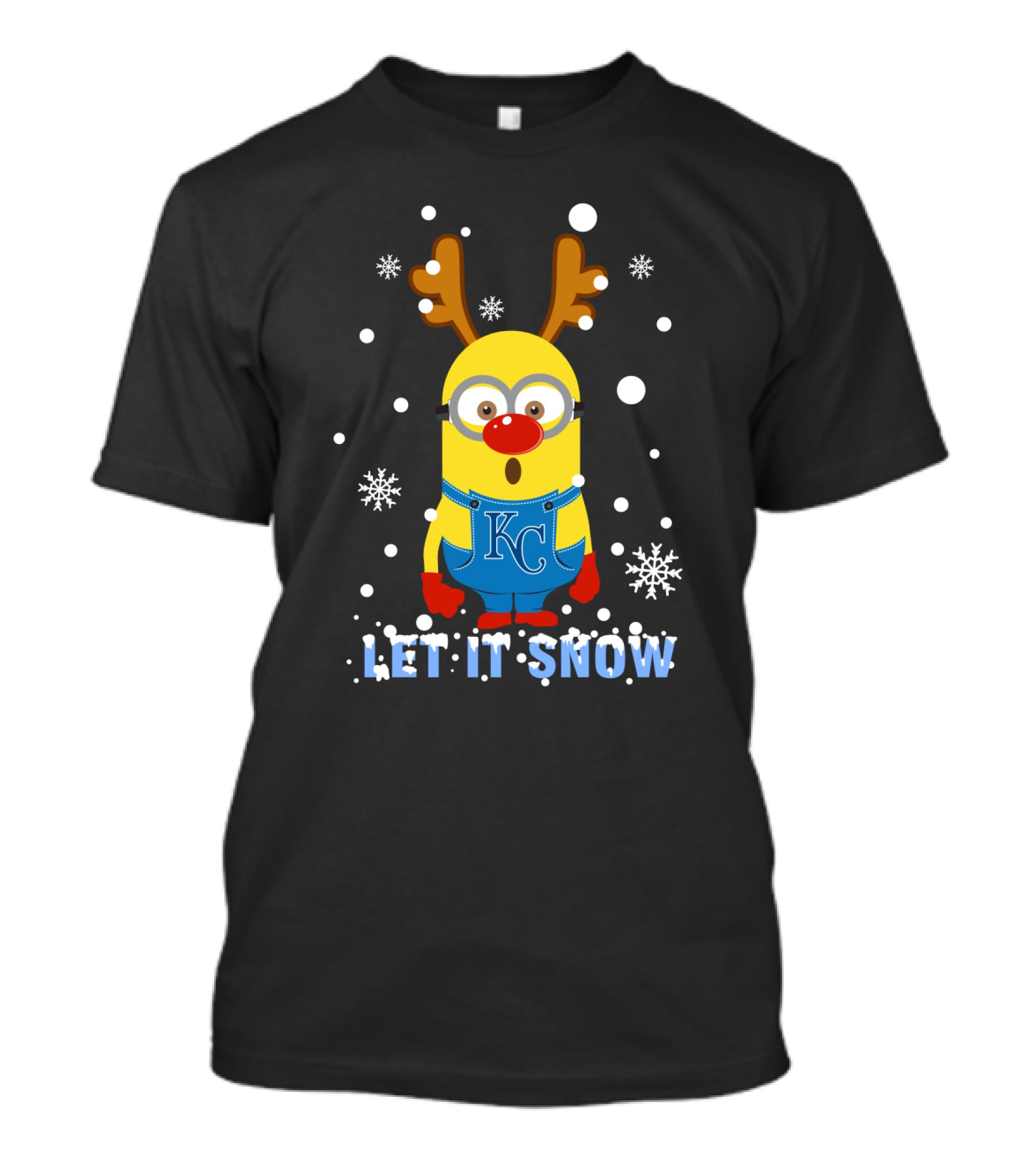 Kansas City Royals Minion Fan Xmas Let It Snow T-Shirt