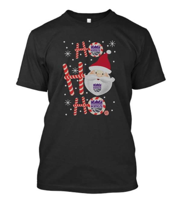 Santa Claus Sacramento Kings Ho Ho Ho Xmas Playful Holiday Spirit T-Shirt