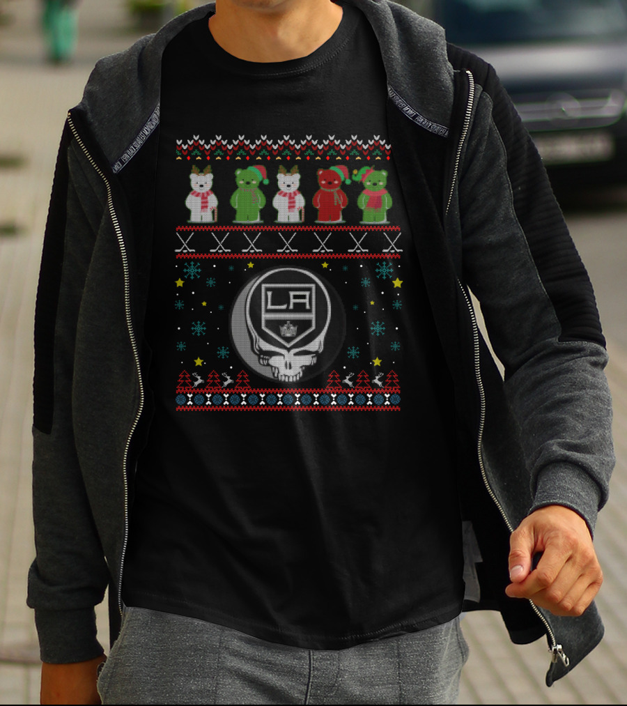 Los Angeles Kings Grateful Dead Bears Christmas T-Shirt
