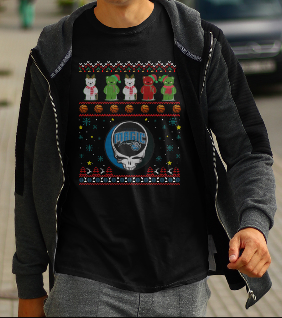 Orlando Magic Grateful Dead Bears Christmas T-Shirt
