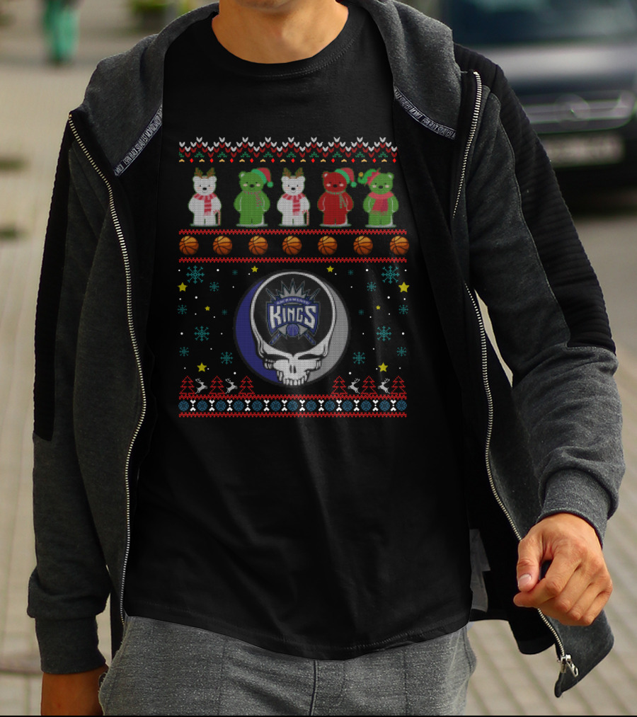 Sacramento Kings Grateful Dead Bears Christmas T-Shirt