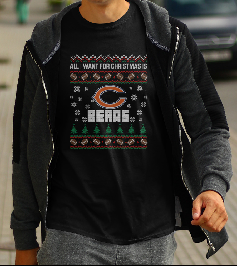 All I Want For Christmas Is Bears Ugly Christmas T-Shirt