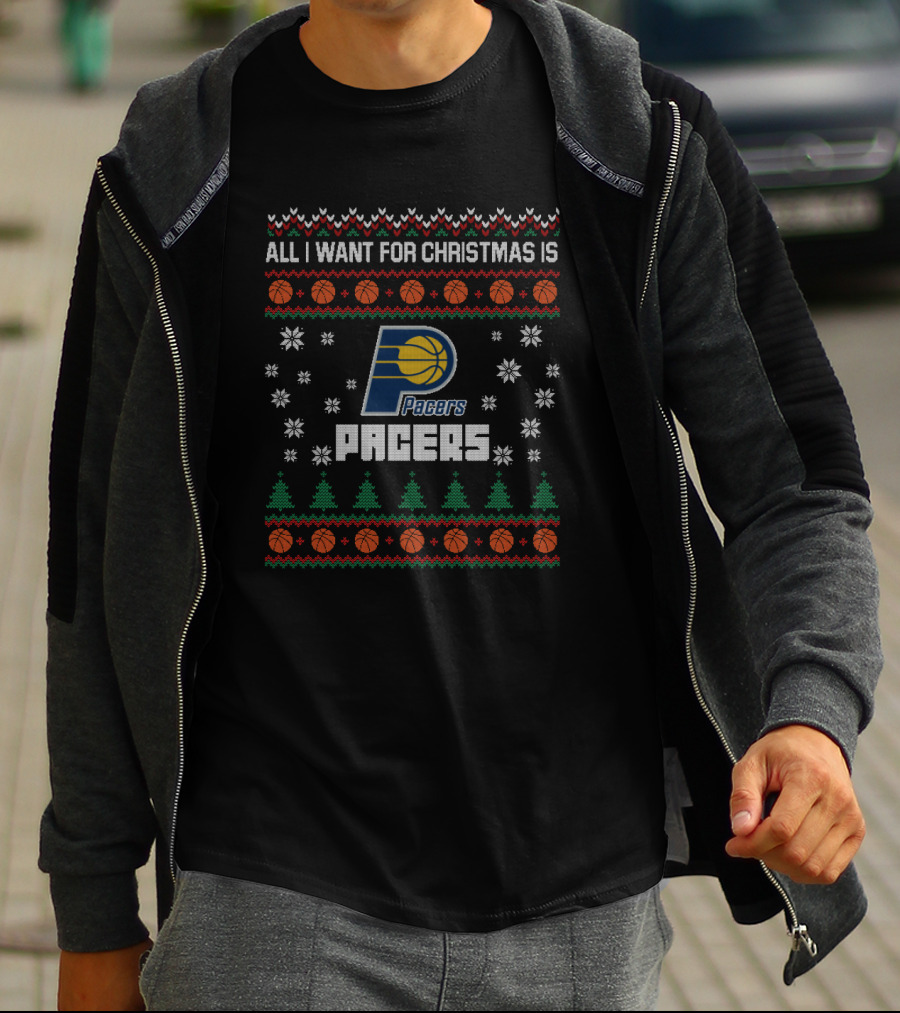 All I Want For Christmas Is Pacers Ugly T-Shirt