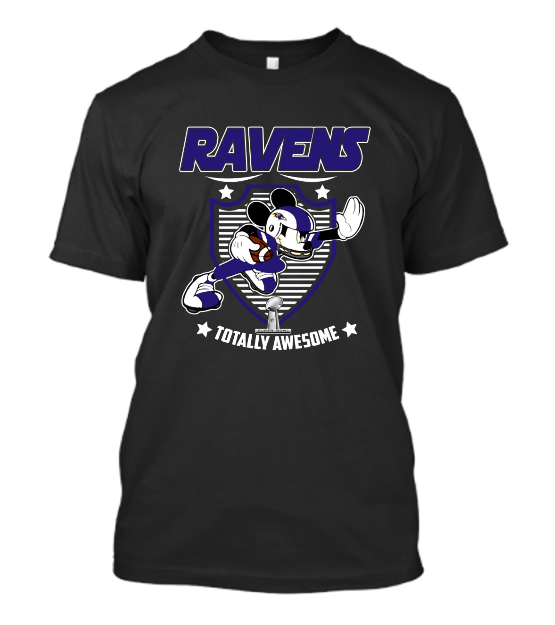 Ravens Totally Awesome Mickey Football Fan T-Shirt
