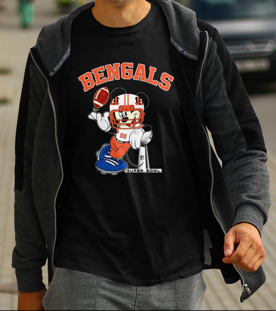 Bengals Super Bowl Nfl Mickey Football T-Shirt