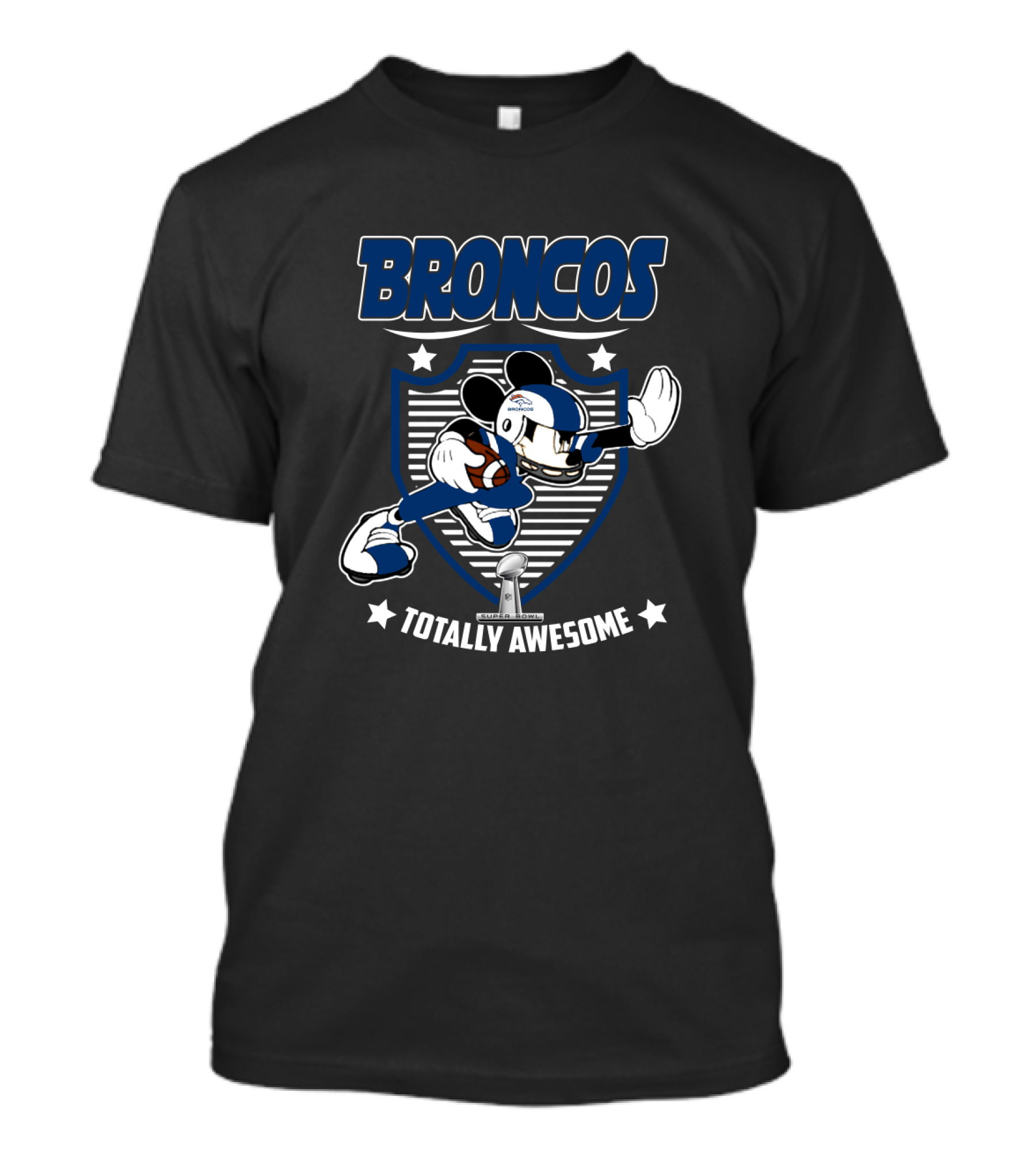 Broncos Totally Awesome Mickey Football Fans T-Shirt