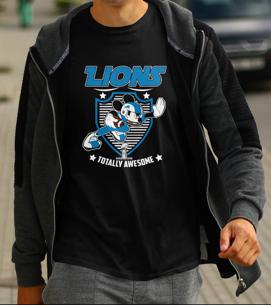 Lions Totally Awesome For Mickey Fans Detroit T-Shirt