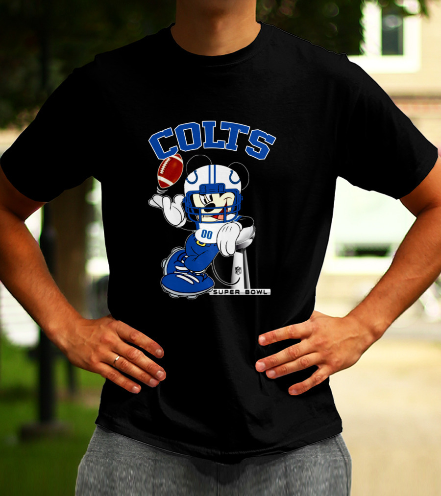 Colts Mickey Nfl Super Bowl Football Player T-Shirt