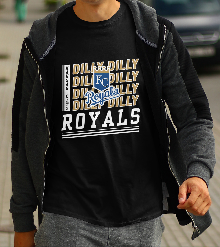 Kansas City Royals Dilly Dilly KC Royals Baseball Crest T-Shirt