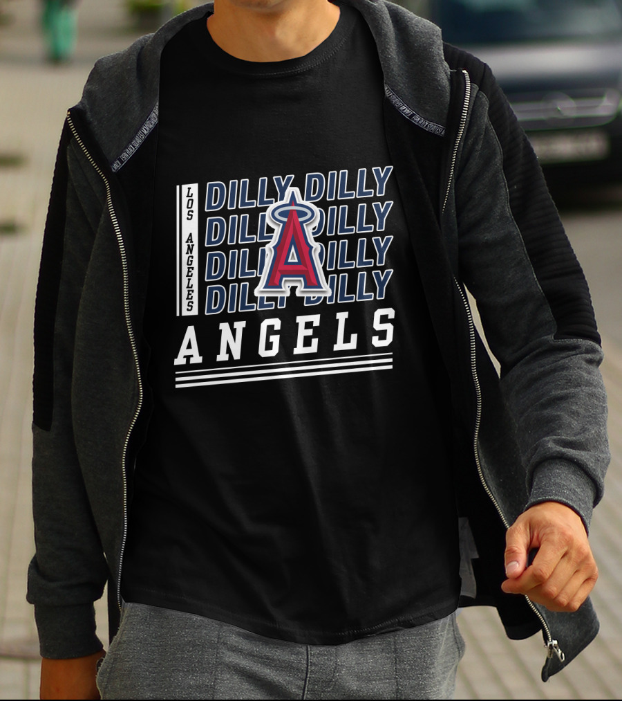 Los Angeles Angels Dilly Dilly Repeated Graphic With Team T-Shirt