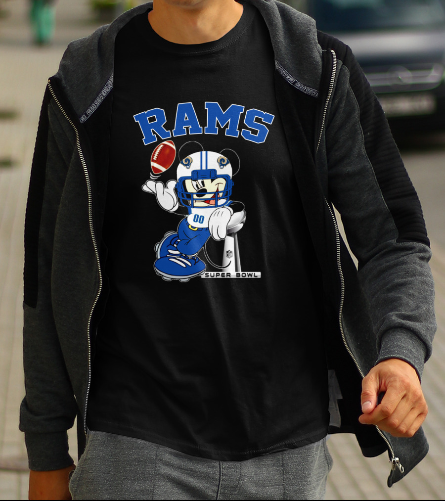 Rams Mickey Super Bowl Los Angeles Nfl Football T-Shirt