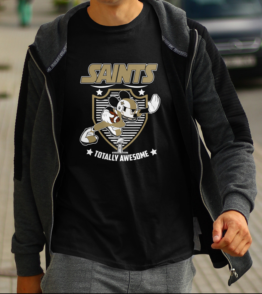 Saints Totally Awesome New Orleans Football Mickey T-Shirt