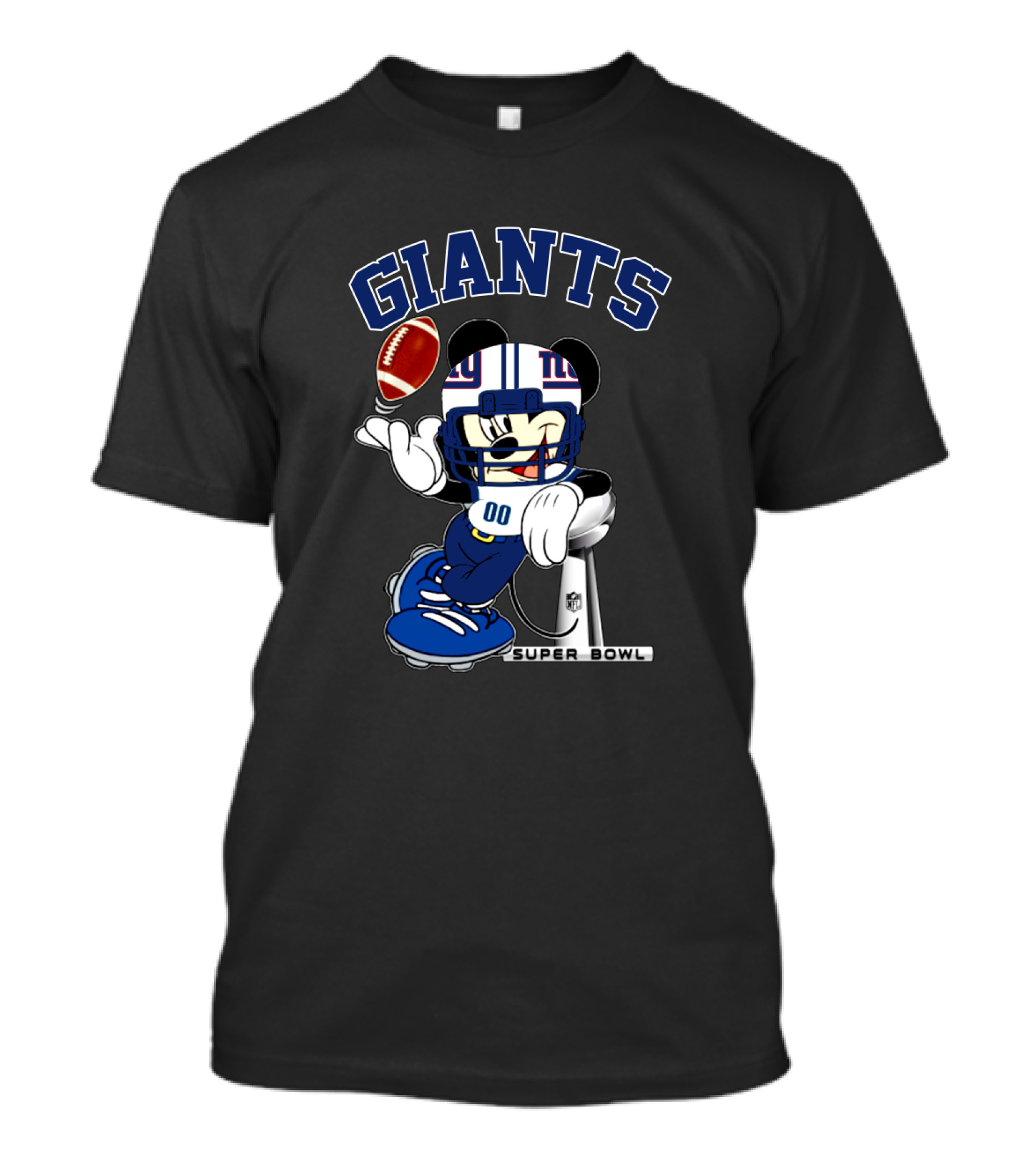 Giants Mickey Nfl Super Bowl Football T-Shirt