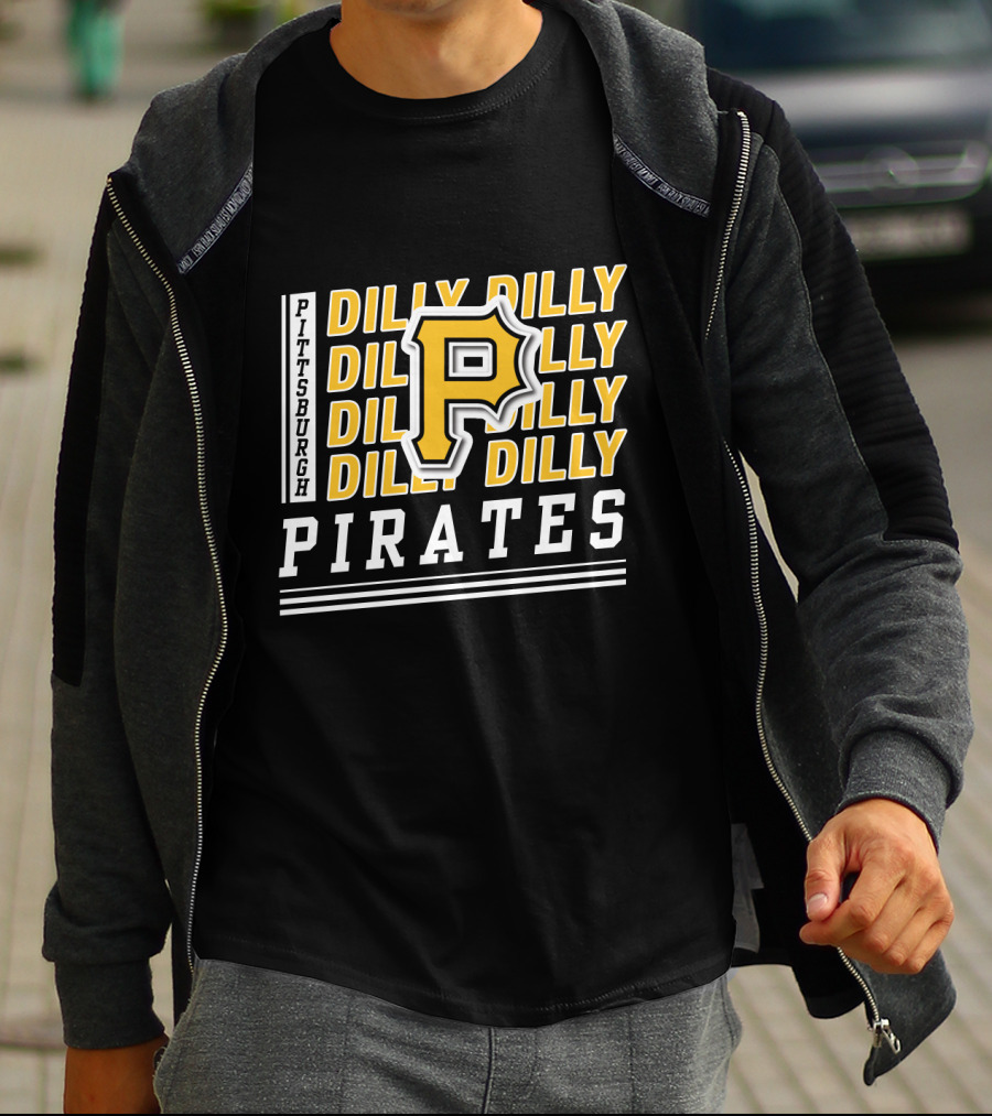 Pittsburgh Pirates Dilly Dilly P Logo Repeat T-Shirt