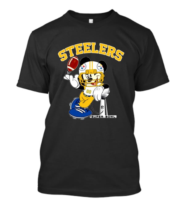 Steelers Mickey Nfl Super Bowl Football Character T-Shirt