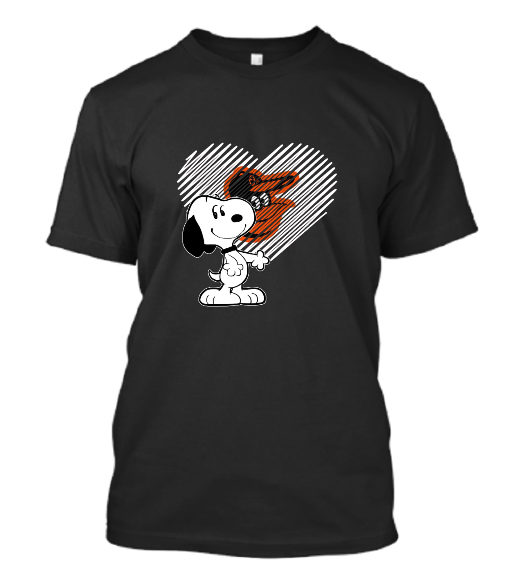 Snoopy Heart Baltimore Orioles MLB Fan T-Shirt