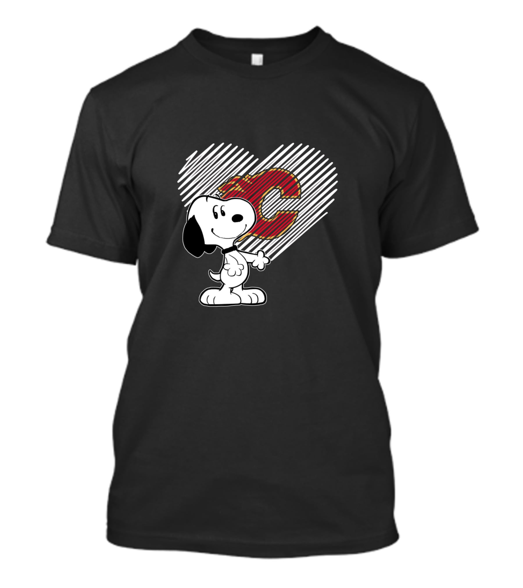 Snoopy Heart Calgary Flames NHL Fan T-Shirt