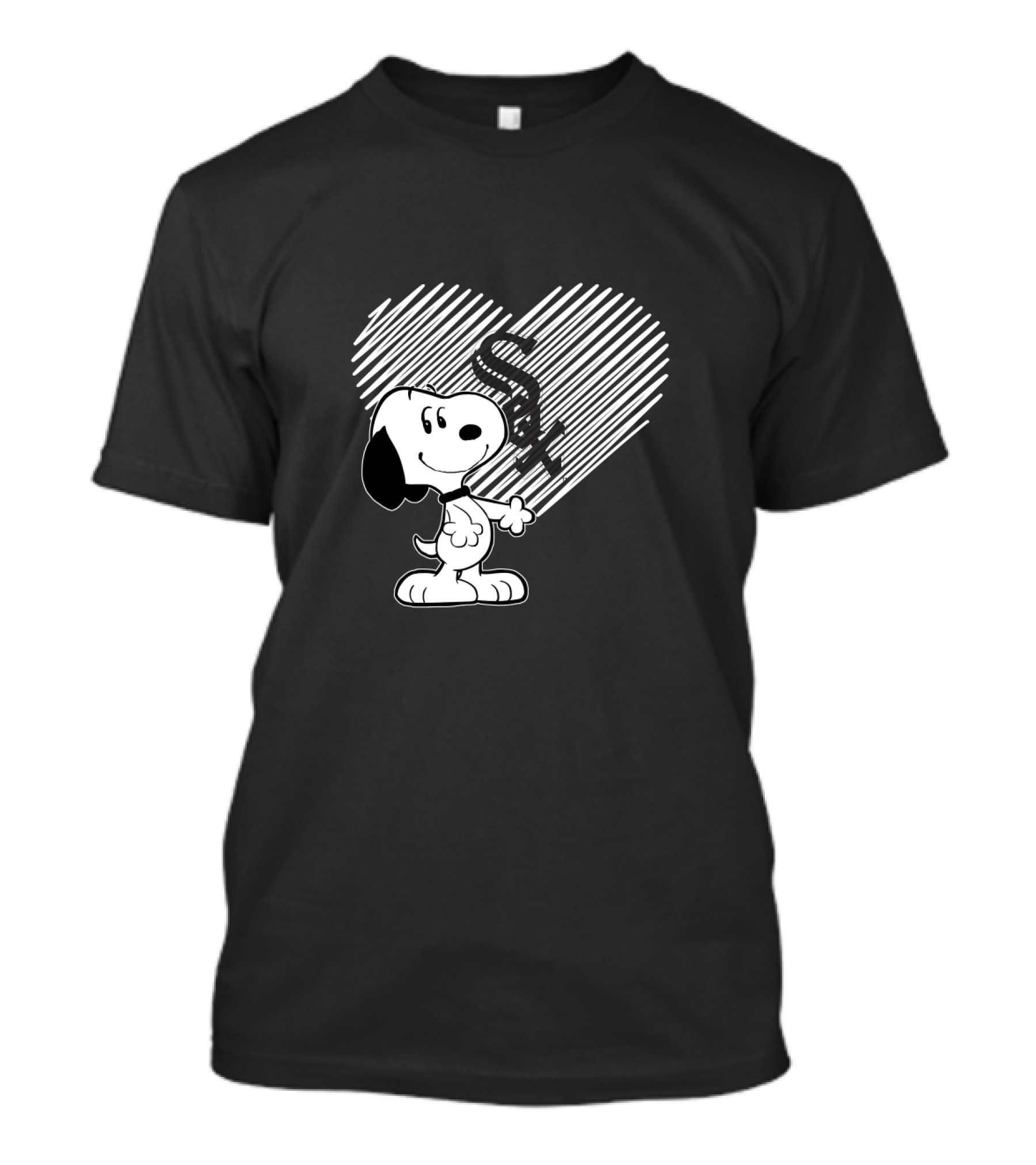 Snoopy Heart Sox Chicago White Sox Peanuts Fandom T-Shirt