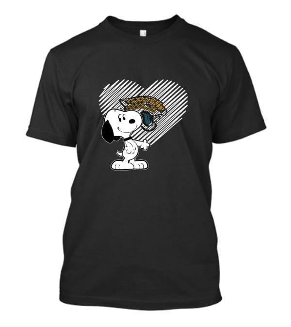 Snoopy Heart Jacksonville Jaguars Fan Love T-Shirt